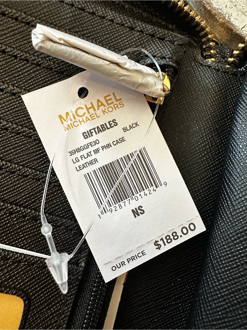 Michael Kors Glitter Zip Around Wallet Black Wristlet NWT - Picture 9 of 13